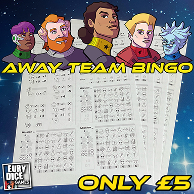 Away Team Bingo thumbnail with the game logo, player sheets and 'only £5'